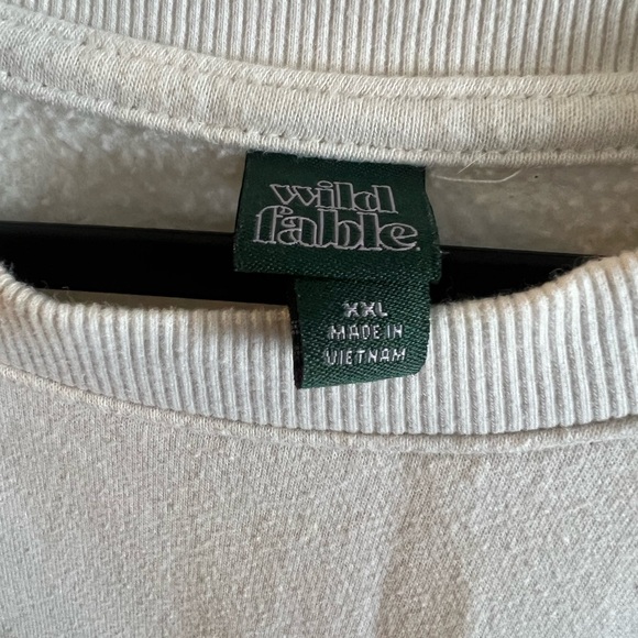 Wild Fable White and Blue Crewneck Sweater - Picture 3 of 3